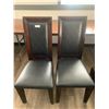 Image 1 : 2 x Leather-Style High-Backed Wooden Banquet Chairs