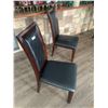 Image 2 : 2 x Leather-Style High-Backed Wooden Banquet Chairs