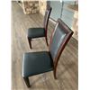 Image 3 : 2 x Leather-Style High-Backed Wooden Banquet Chairs