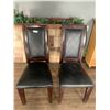 Image 1 : 2 x Leather-Style High-Backed Wooden Banquet Chairs