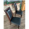 Image 2 : 2 x Leather-Style High-Backed Wooden Banquet Chairs