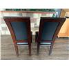 Image 4 : 2 x Leather-Style High-Backed Wooden Banquet Chairs