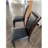 Image 3 : 2 x Leather-Style High-Backed Wooden Banquet Chairs