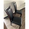 Image 2 : 2 x Leather-Style High-Backed Wooden Banquet Chairs