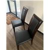 Image 3 : 2 x Leather-Style High-Backed Wooden Banquet Chairs