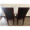 Image 4 : 2 x Leather-Style High-Backed Wooden Banquet Chairs