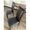Image 2 : 2 x Leather-Style High-Backed Wooden Banquet Chairs