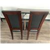 Image 4 : 2 x Leather-Style High-Backed Wooden Banquet Chairs