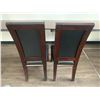 Image 4 : 2 x Leather-Style High-Backed Wooden Banquet Chairs