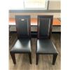 Image 1 : 2 x Leather-Style High-Backed Wooden Banquet Chairs