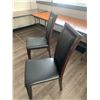 Image 2 : 2 x Leather-Style High-Backed Wooden Banquet Chairs