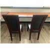 Image 4 : 2 x Leather-Style High-Backed Wooden Banquet Chairs