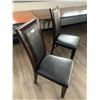 Image 3 : 2 x Leather-Style High-Backed Wooden Banquet Chairs