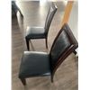Image 3 : 2 x Leather-Style High-Backed Wooden Banquet Chairs