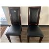 Image 1 : 2 x Leather-Style High-Backed Wooden Banquet Chairs