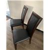 Image 2 : 2 x Leather-Style High-Backed Wooden Banquet Chairs