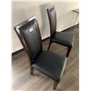 Image 3 : 2 x Leather-Style High-Backed Wooden Banquet Chairs