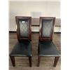 Image 1 : 2 x Leather-Style High-Backed Wooden Banquet Chairs