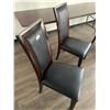 Image 2 : 2 x Leather-Style High-Backed Wooden Banquet Chairs