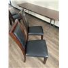 Image 4 : 2 x Leather-Style High-Backed Wooden Banquet Chairs