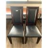 Image 1 : 2 x Leather-Style High-Backed Wooden Banquet Chairs