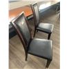 Image 2 : 2 x Leather-Style High-Backed Wooden Banquet Chairs
