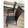 Image 2 : 2 x Leather-Style High-Backed Wooden Banquet Chairs