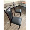 Image 3 : 2 x Leather-Style High-Backed Wooden Banquet Chairs