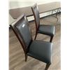 Image 3 : 2 x Leather-Style High-Backed Wooden Banquet Chairs