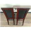 Image 4 : 2 x Leather-Style High-Backed Wooden Banquet Chairs