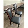 Image 2 : 2 x Leather-Style High-Backed Wooden Banquet Chairs