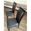 Image 3 : 2 x Leather-Style High-Backed Wooden Banquet Chairs