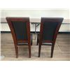 Image 4 : 2 x Leather-Style High-Backed Wooden Banquet Chairs