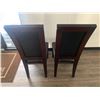 Image 4 : 2 x Leather-Style High-Backed Wooden Banquet Chairs