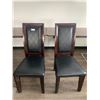 Image 1 : 2 x Leather-Style High-Backed Wooden Banquet Chairs