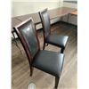 Image 2 : 2 x Leather-Style High-Backed Wooden Banquet Chairs