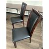 Image 3 : 2 x Leather-Style High-Backed Wooden Banquet Chairs