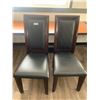 Image 1 : 2 x Leather-Style High-Backed Wooden Banquet Chairs