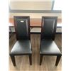 Image 1 : 2 x Leather-Style High-Backed Wooden Banquet Chairs