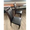 Image 2 : 2 x Leather-Style High-Backed Wooden Banquet Chairs
