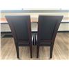 Image 4 : 2 x Leather-Style High-Backed Wooden Banquet Chairs