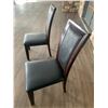 Image 2 : 2 x Leather-Style High-Backed Wooden Banquet Chairs
