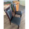 Image 2 : 2 x Leather-Style High-Backed Wooden Banquet Chairs