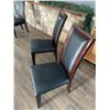 Image 3 : 2 x Leather-Style High-Backed Wooden Banquet Chairs