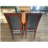 Image 4 : 2 x Leather-Style High-Backed Wooden Banquet Chairs