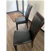Image 3 : 2 x Leather-Style High-Backed Wooden Banquet Chairs
