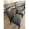 Image 3 : 2 x Leather-Style High-Backed Wooden Banquet Chairs