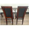 Image 4 : 2 x Leather-Style High-Backed Wooden Banquet Chairs