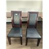 Image 1 : 2 x Leather-Style High-Backed Wooden Banquet Chairs