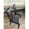 Image 2 : 2 x Leather-Style High-Backed Wooden Banquet Chairs